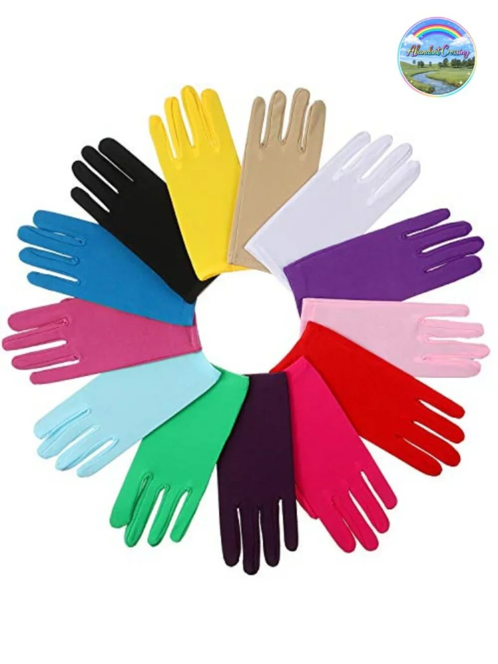 13 Pairs Spandex Gloves Women Short Stretchy Opera Gloves